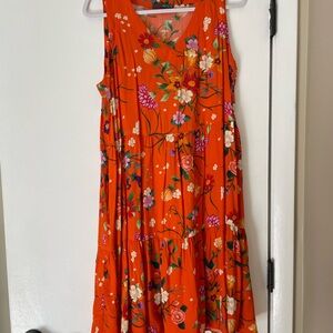 Orange Floral Sundress